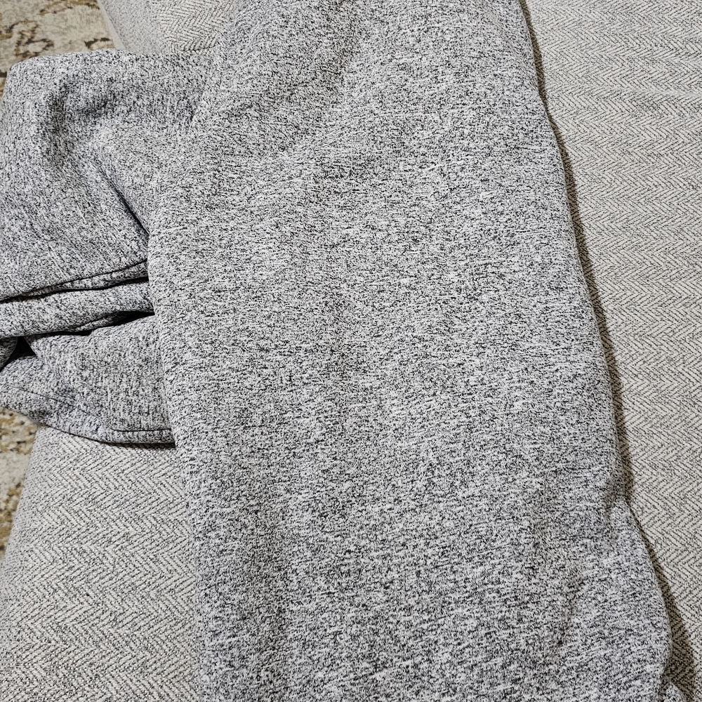 Heathered Gray Mens Quarter Zip Pullover Sweater - Picture 7 of 7